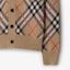 Sizing Burberry Kardigan Rajut Lengan Panjang V-Neck Beige Check dengan Kancing 80934941