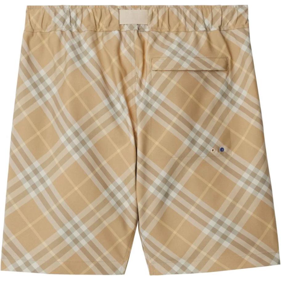 Burberry  Beige Checkered Elastic Waist Casual Shorts. 80899781 圖 3