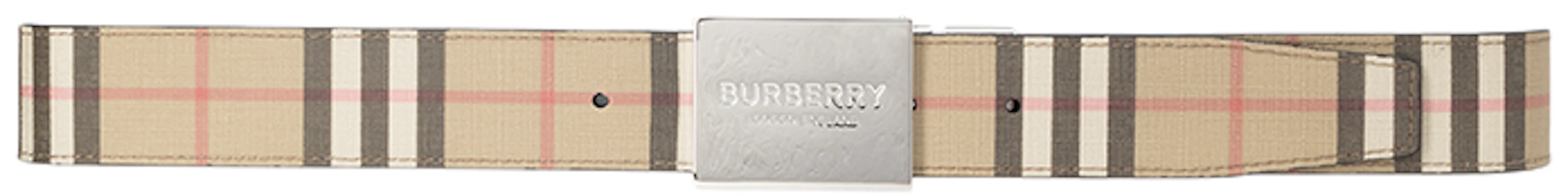 Burberry Ikat Pinggang Kulit Kotak-Kotak Beige Lebar 3.5cm. 80527831 Order Burberry Ikat Pinggang Kulit Kotak-Kotak Beige Lebar 3.5cm. 80527831