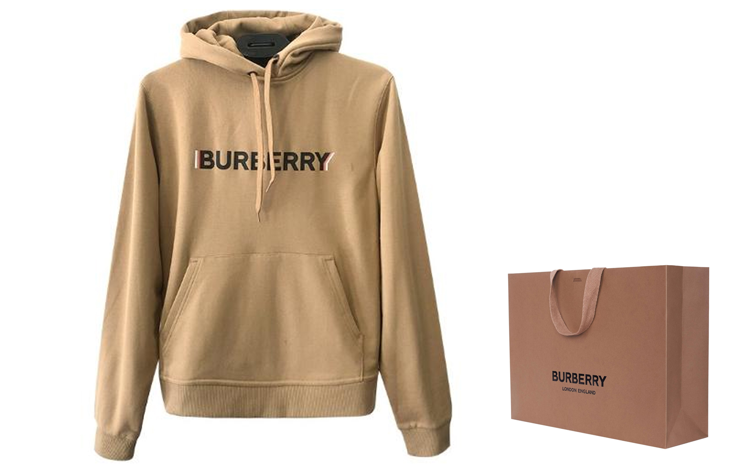 Shop Sudadera Burberry Beige con Estampado de Letras y Corte Holgado. 80669051