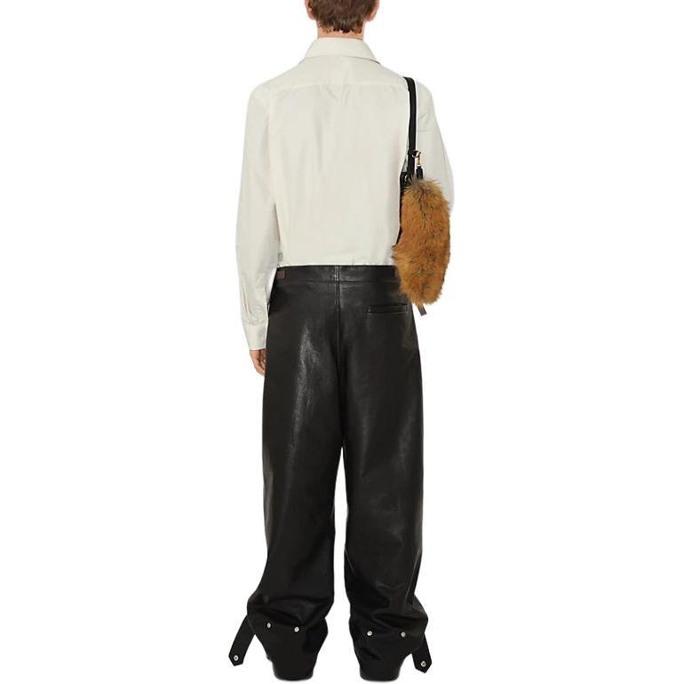 Shop Burberry  Beige Long-Sleeve Pattern Print Shirt with Turn-Down Collar. 80778351