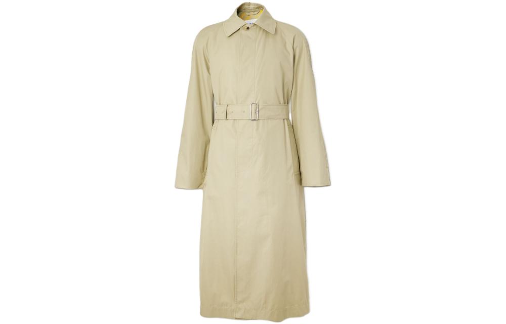 Buy Burberry  Beige Long Sleeve Mid-Length Trench Coat with Tie Waist 80778681