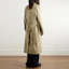 Shop Burberry Beige Long Sleeve Mid-Length Trench Coat with Tie Waist 80778681
