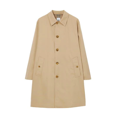 Burberry Beige Mid-Length Loose-Fit Long Sleeve Trench Coat. 80709871