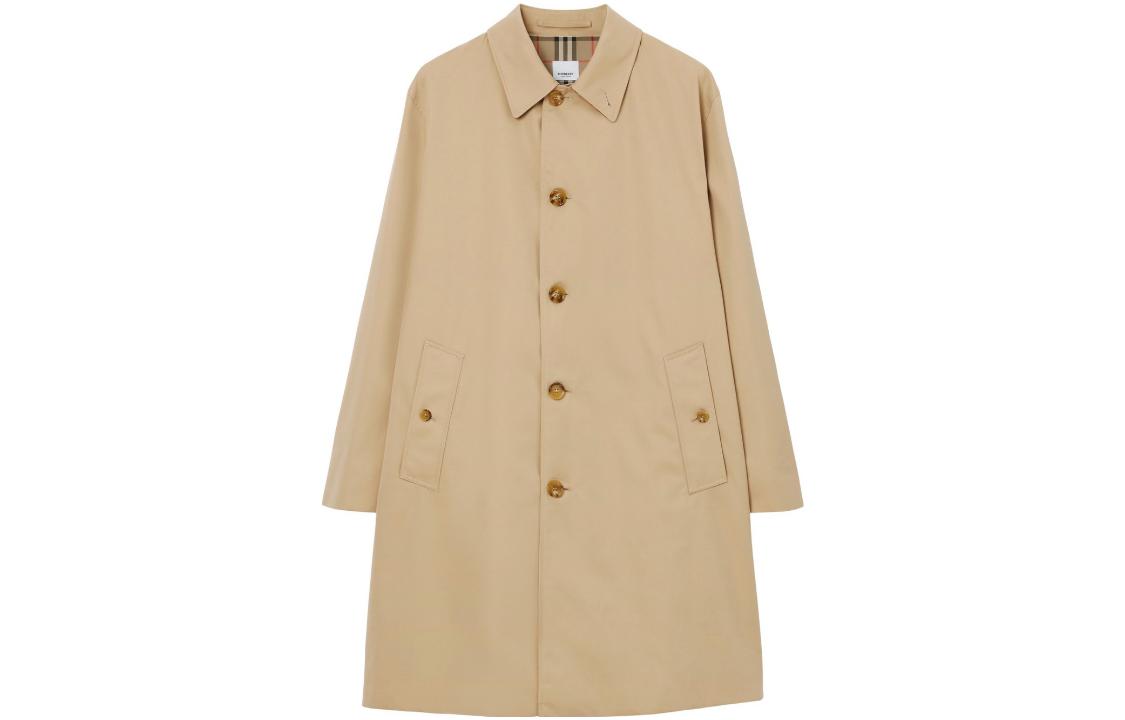 Burberry  Beige Mid-Length Loose-Fit Long Sleeve Trench Coat. 80709871 圖 2