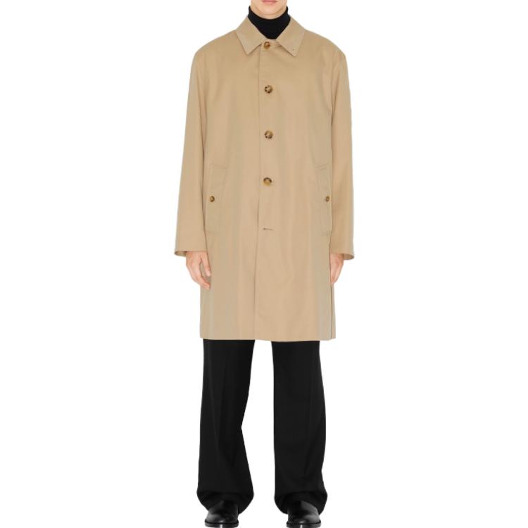 Burberry  Beige Mid-Length Loose-Fit Long Sleeve Trench Coat. 80709871 圖 3