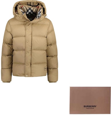 Burberry Beige Quilted Down Jacket with Padded Lining and Hood. 80910931 1