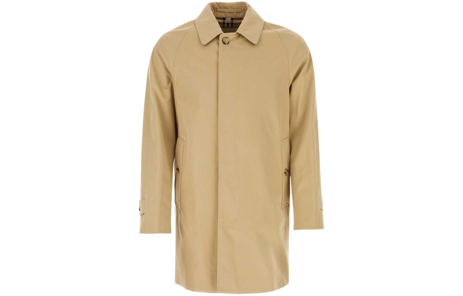 Order Burberry  Beige Single-Breasted Slim-Fit Long-Sleeve Trench Coat. 80793931