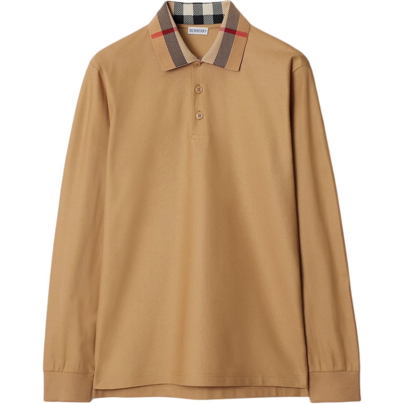 Burberry  Beige Slim Fit Long Sleeve Polo Shirt 80988111 圖 2