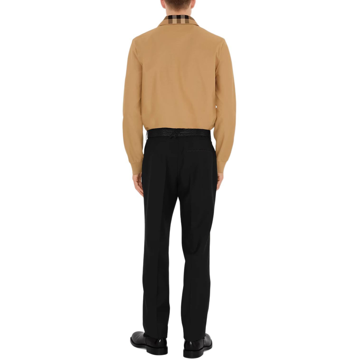 Burberry  Beige Slim Fit Long Sleeve Polo Shirt 80988111 圖 4