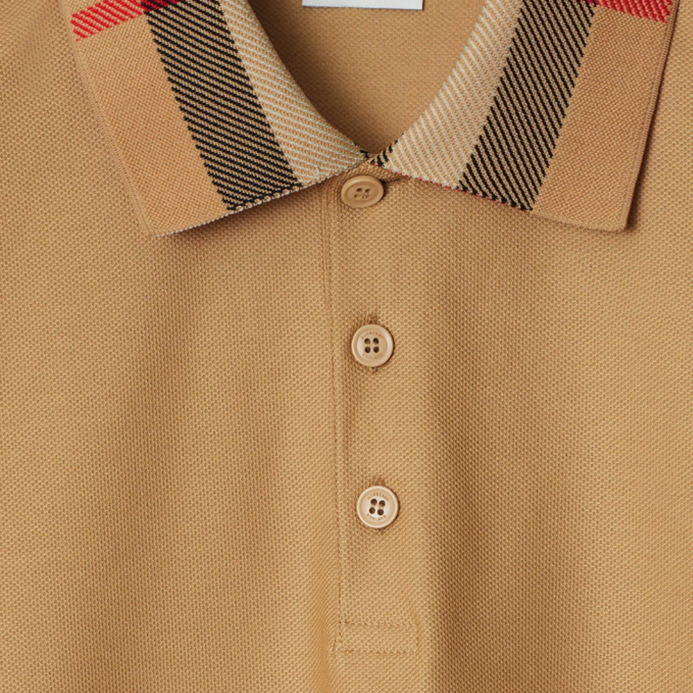 Burberry  Beige Slim Fit Long Sleeve Polo Shirt 80988111 圖 6
