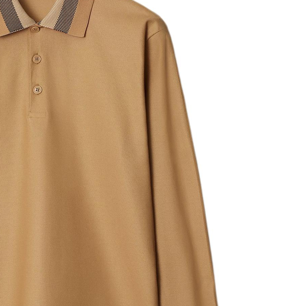 Burberry  Beige Slim Fit Long Sleeve Polo Shirt 80988111 圖 9