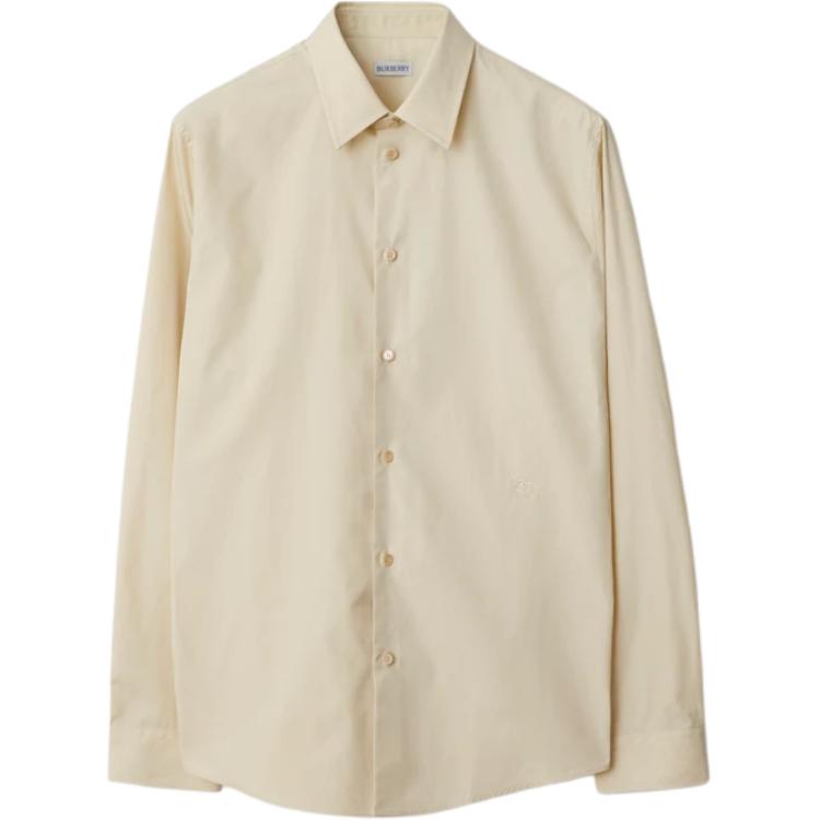 Burberry  Beige Solid Single-Breasted Long Sleeve Shirt. 80919241