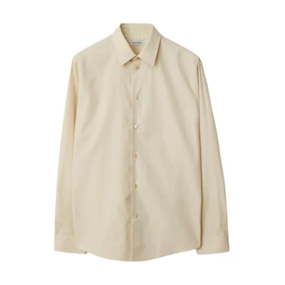 Burberry Beige Solid Single-Breasted Long Sleeve Shirt. 80919241