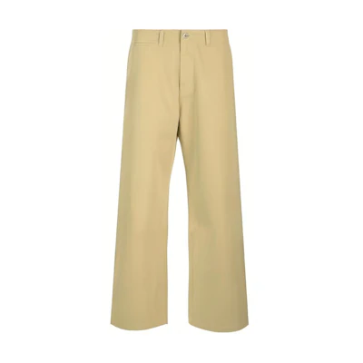 Burberry Beige Straight-Leg Casual Pants with Zipper and Side Pockets 80806491