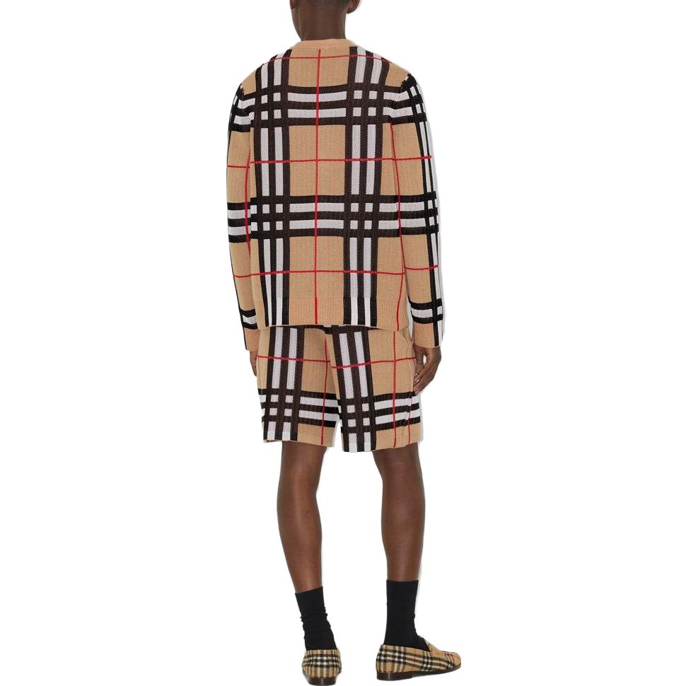 Purchase 博柏利 米色V领条纹针织毛衣 80702871