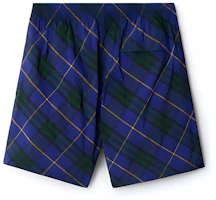 Lookbook Burberry Shorts de Baño Rectos con Cinturón Cuadros Azul Marino Brillante 80900441