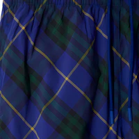Sizing Burberry Shorts de Baño Rectos con Cinturón Cuadros Azul Marino Brillante 80900441