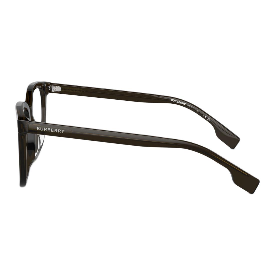 Shop 博柏利 黑色方形镜框光学眼镜附标志。 BE2361D-3010