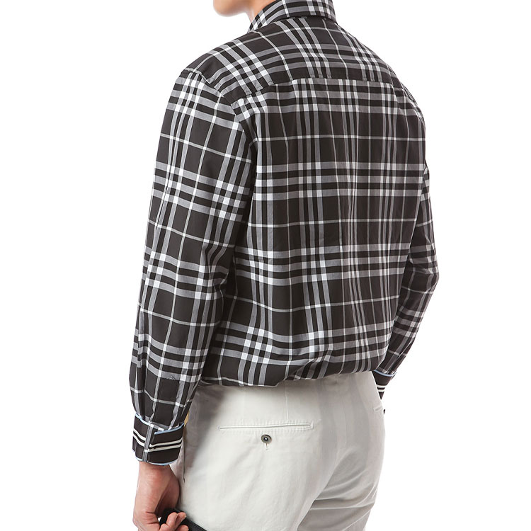 Shop バーバリー ブラック＆ホワイト チェック柄 長袖シャツ. 80298791