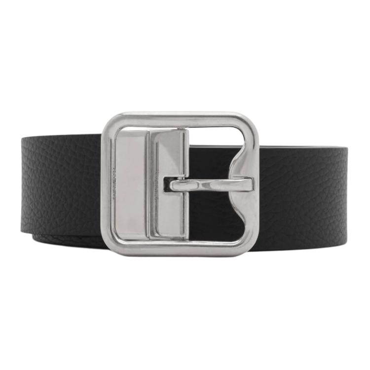 Burberry  Black Blue Reversible Calf Leather Belt 3.5CM with Letter Detail. 80920561