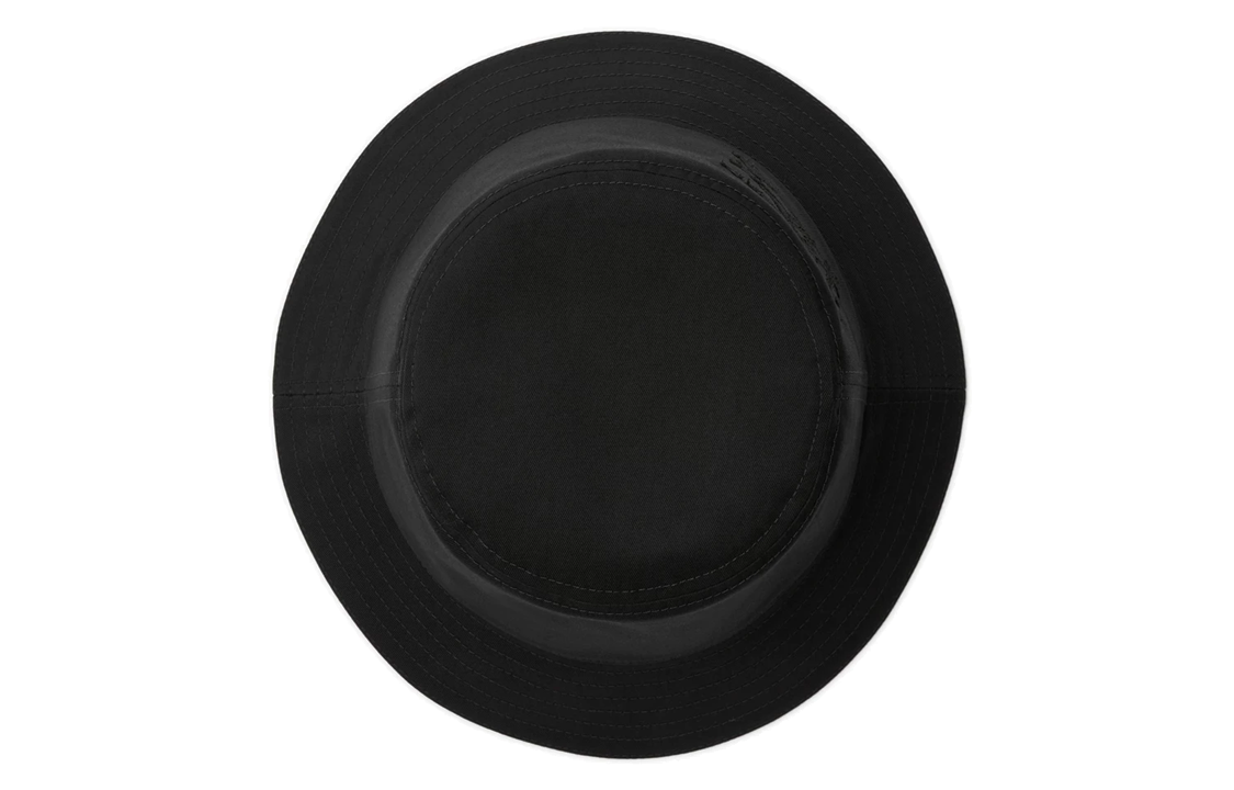 Shop Burberry  Black Bucket Hat with Equestrian Knight Motif Patch. 80857341