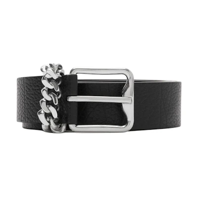 Burberry Black Calfskin Leather Belt with Logo and Pin Buckle, 3cm Wide. 80943871