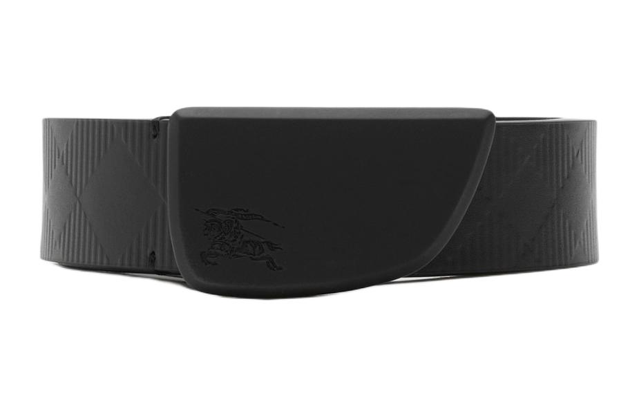 Burberry  Black Calfskin Leather Belt with Pin Buckle - 3.5CM Width. 80810991