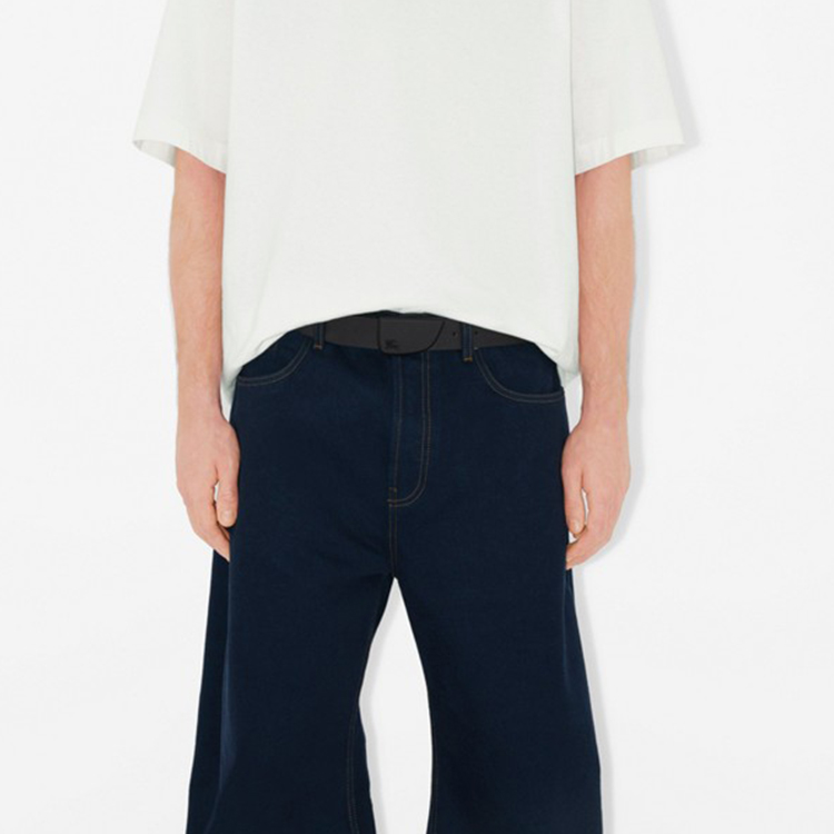 Shop バーバリー ブラック カーフスキンレザー ベルト ピンバックル付き 3.5CM幅 80810991