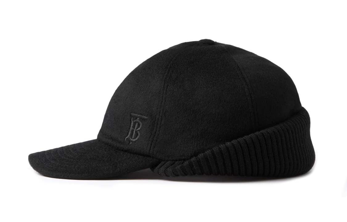 Purchase Burberry Topi Hitam dengan Hiasan Monogram dan Rekaan Rekonstruksi 80638851