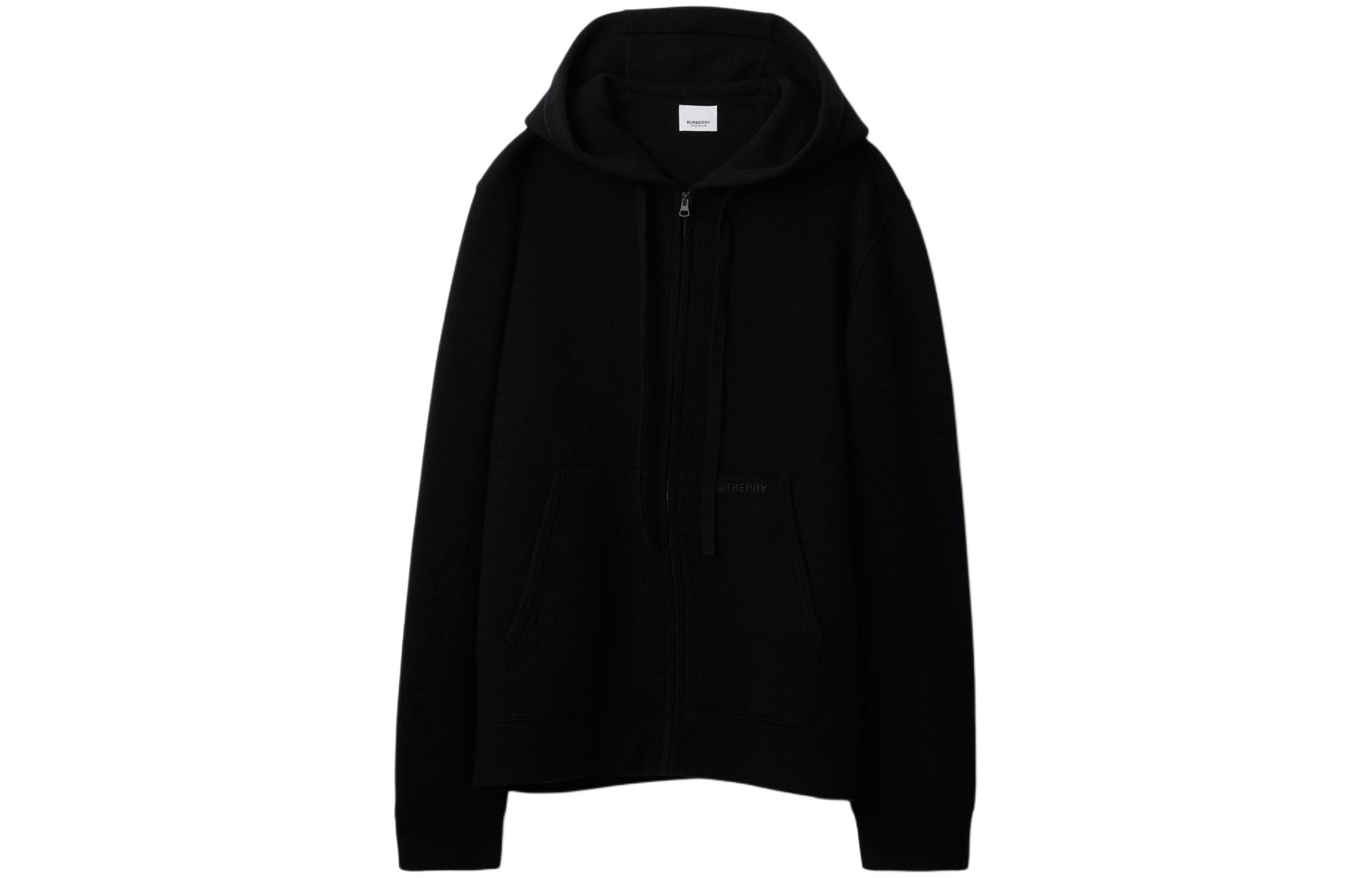 Order Burberry Sudadera Negra de Cachemira con Cierre Completo y Manga Larga 80896631