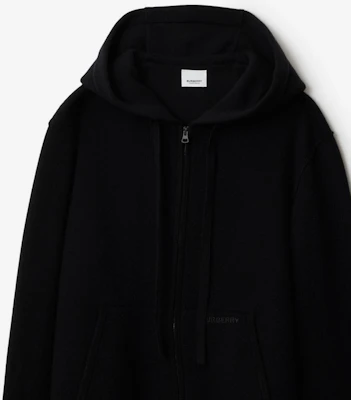 巴宝莉黑色羊绒连帽拉链长袖外套 80896631 Shop 巴宝莉黑色羊绒连帽拉链长袖外套 80896631