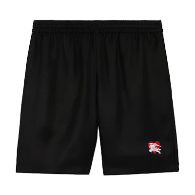 Burberry Black Casual Shorts with Knight Logo and Heart Pattern. 80728331