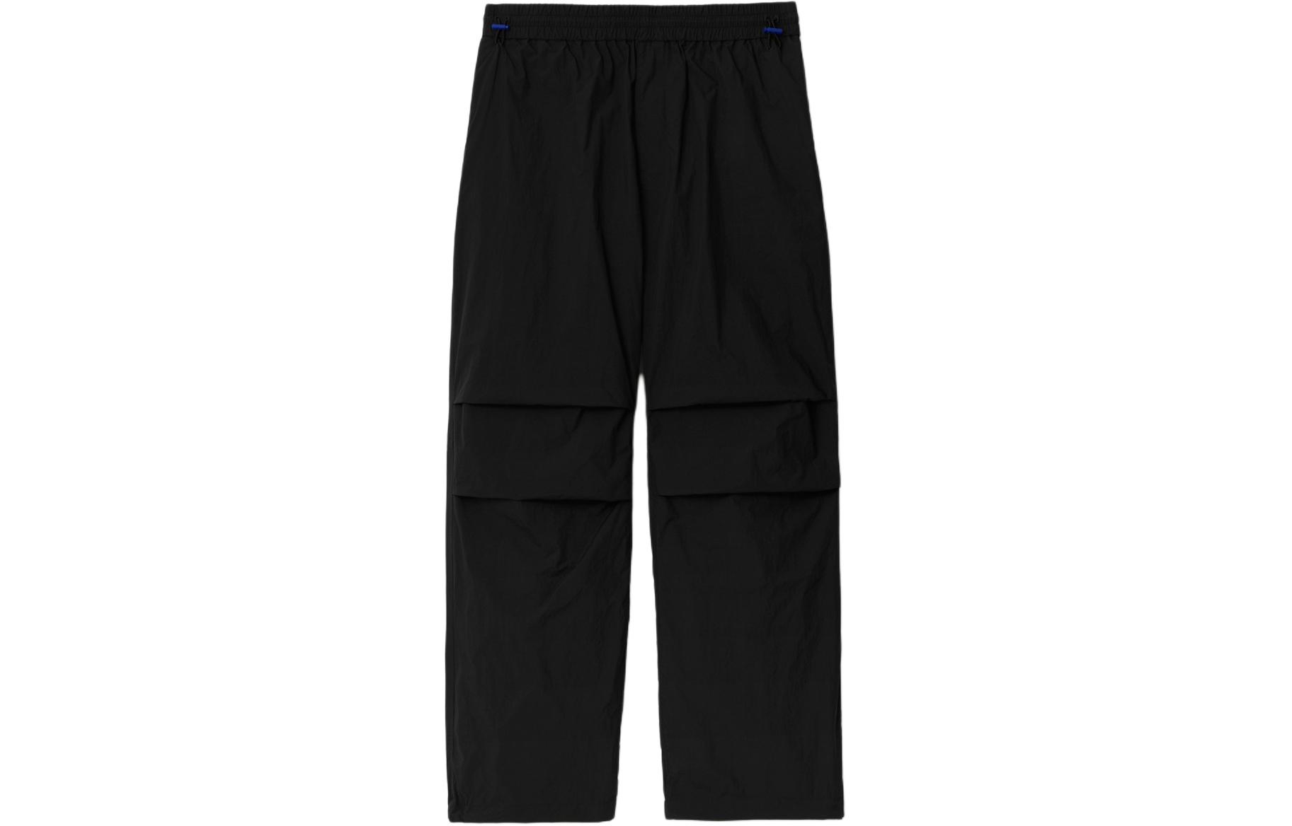 Burberry  Black Casual Solid Logo Patch Cargo Pants 80837201