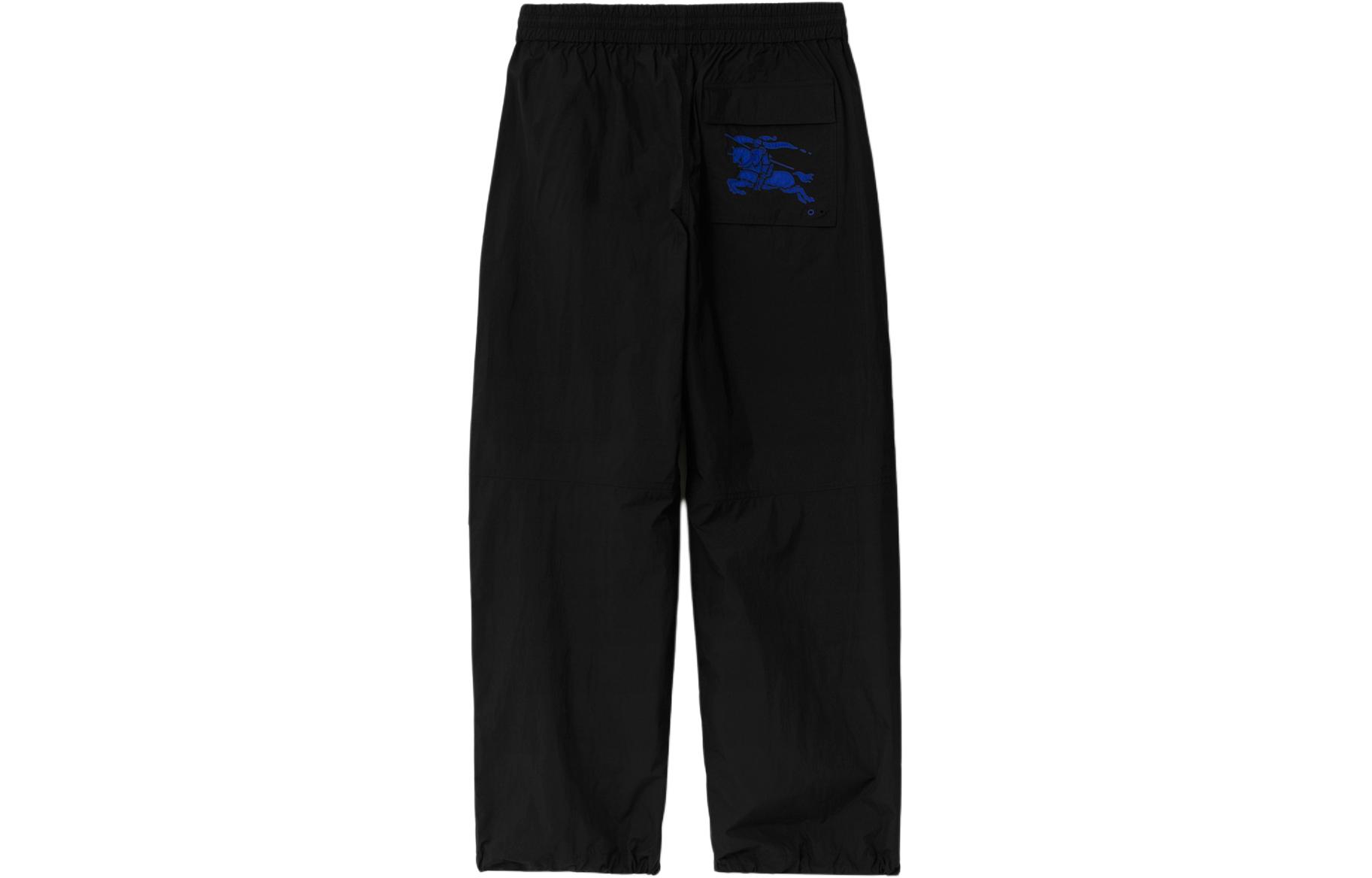 Burberry  Black Casual Solid Logo Patch Cargo Pants 80837201 圖 3