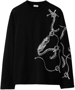 巴宝莉黑色链条印花圆领长袖卫衣 80882071 Order 巴宝莉黑色链条印花圆领长袖卫衣 80882071