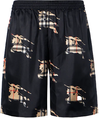 Burberry 黑色格紋標誌中腰休閒短褲 80726531 Buy Burberry 黑色格紋標誌中腰休閒短褲 80726531