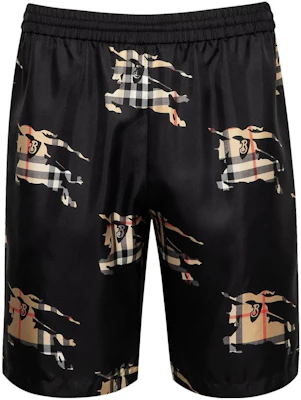 Burberry 黑色格紋標誌中腰休閒短褲 80726531 Order Burberry 黑色格紋標誌中腰休閒短褲 80726531