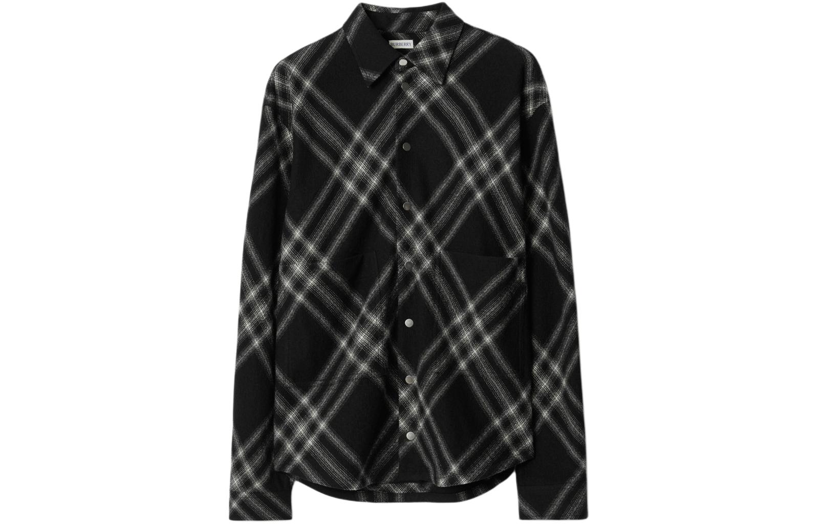 Burberry  Black Checkered Printed Long Sleeve Button-Up Shirt 80824231 圖 2