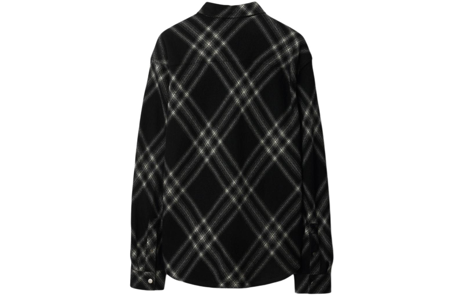 Burberry  Black Checkered Printed Long Sleeve Button-Up Shirt 80824231 圖 3