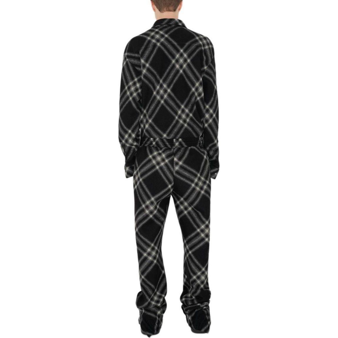 Burberry  Black Checkered Printed Long Sleeve Button-Up Shirt 80824231 圖 5