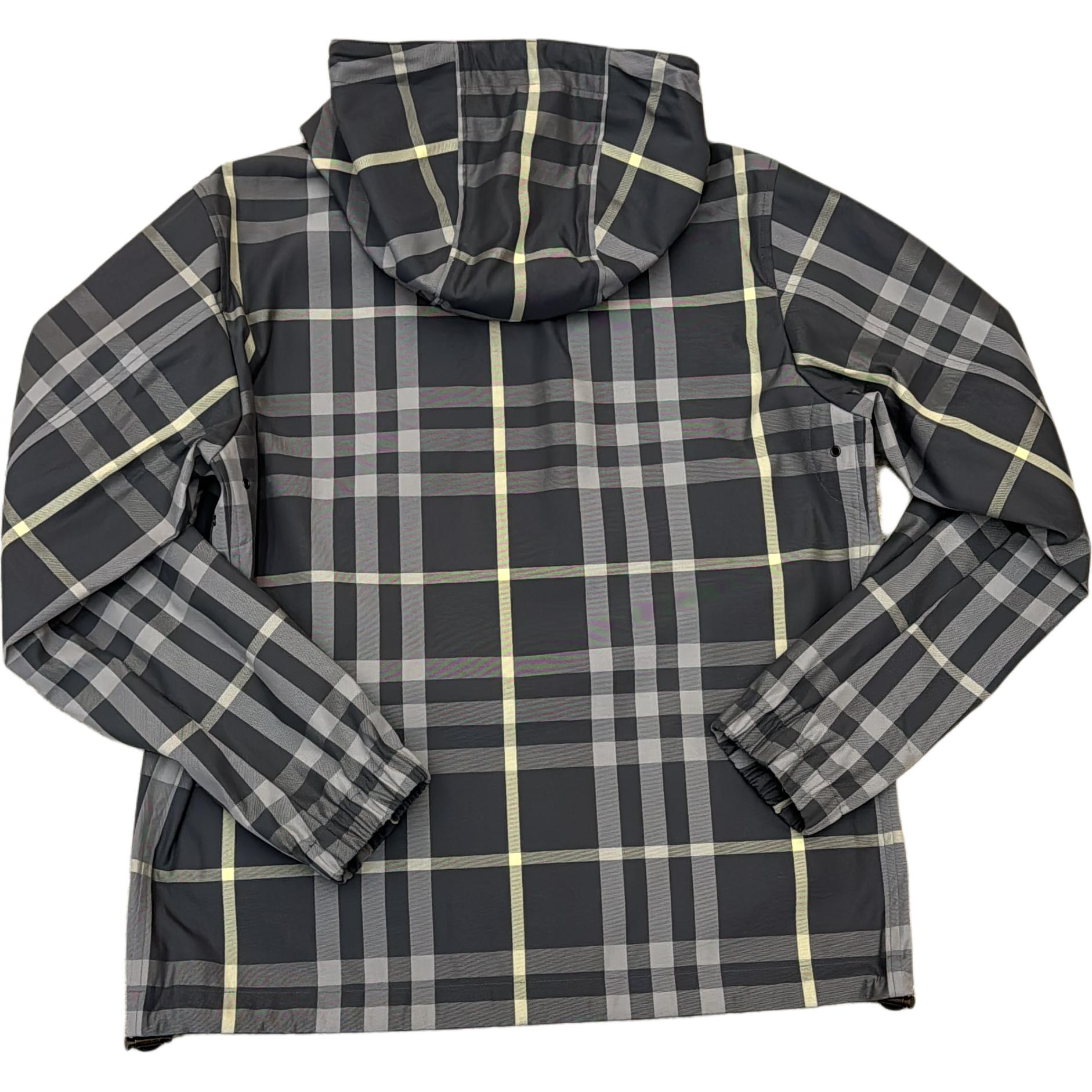 Lookbook Burberry  Black Checkered Zip-Up Hooded Jacket 80842241