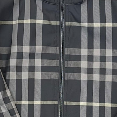 Burberry Black Checkered Zip-Up Hooded Jacket 80842241 Details for Burberry Black Checkered Zip-Up Hooded Jacket 80842241