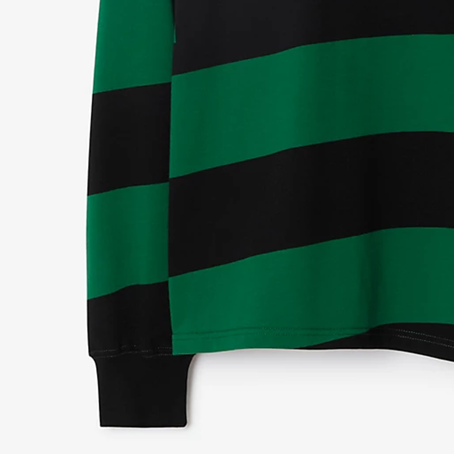 Burberry  Black Color-Block Striped Long-Sleeve Polo Shirt. 80812781 圖 9