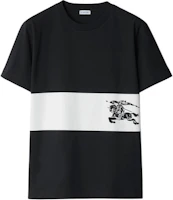 Burberry Black Colorblock Equestrian Print Short Sleeve T-Shirt 80959361 Burberry Black Colorblock Equestrian Print Short Sleeve T-Shirt 80959361