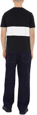 Burberry 黑色拼接馬術印花短袖T恤 80959361 Shop Burberry 黑色拼接馬術印花短袖T恤 80959361