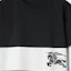 Details for Burberry 黑色拼接馬術印花短袖T恤 80959361
