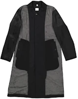 Burberry Black Colorblock Single-Breasted Long Coat Long Sleeve 45582081 Burberry Black Colorblock Single-Breasted Long Coat Long Sleeve 45582081