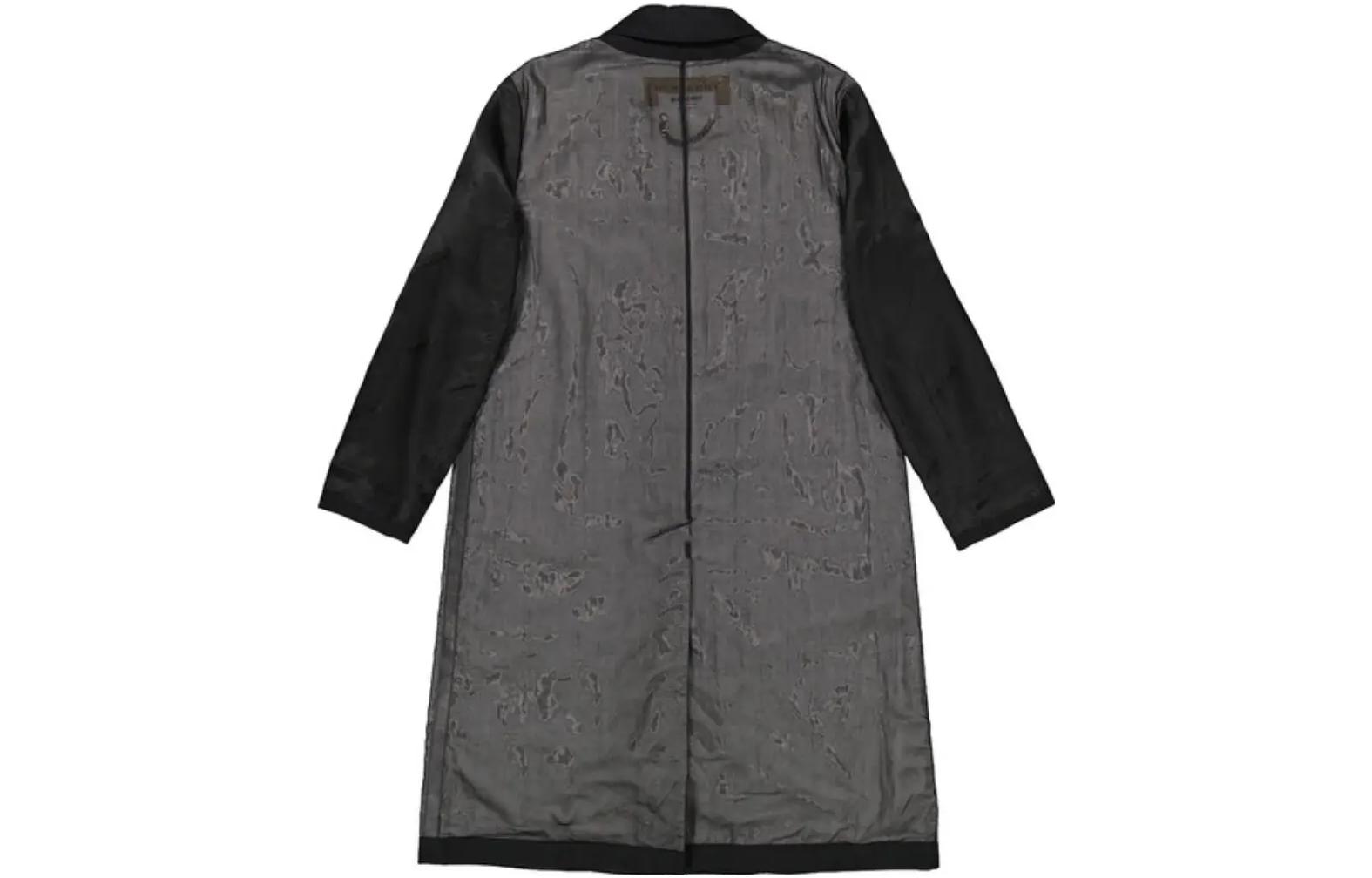 Burberry  Black Colorblock Single-Breasted Long Coat Long Sleeve 45582081 圖 3