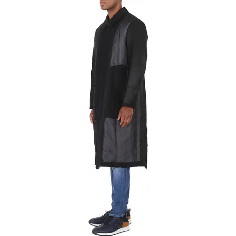 Burberry  Black Colorblock Single-Breasted Long Coat Long Sleeve 45582081 圖 6